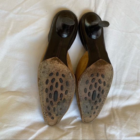 Goffredo Fantini Tan Suede High-heel Mules, sz. 39 - Picture 4 of 8